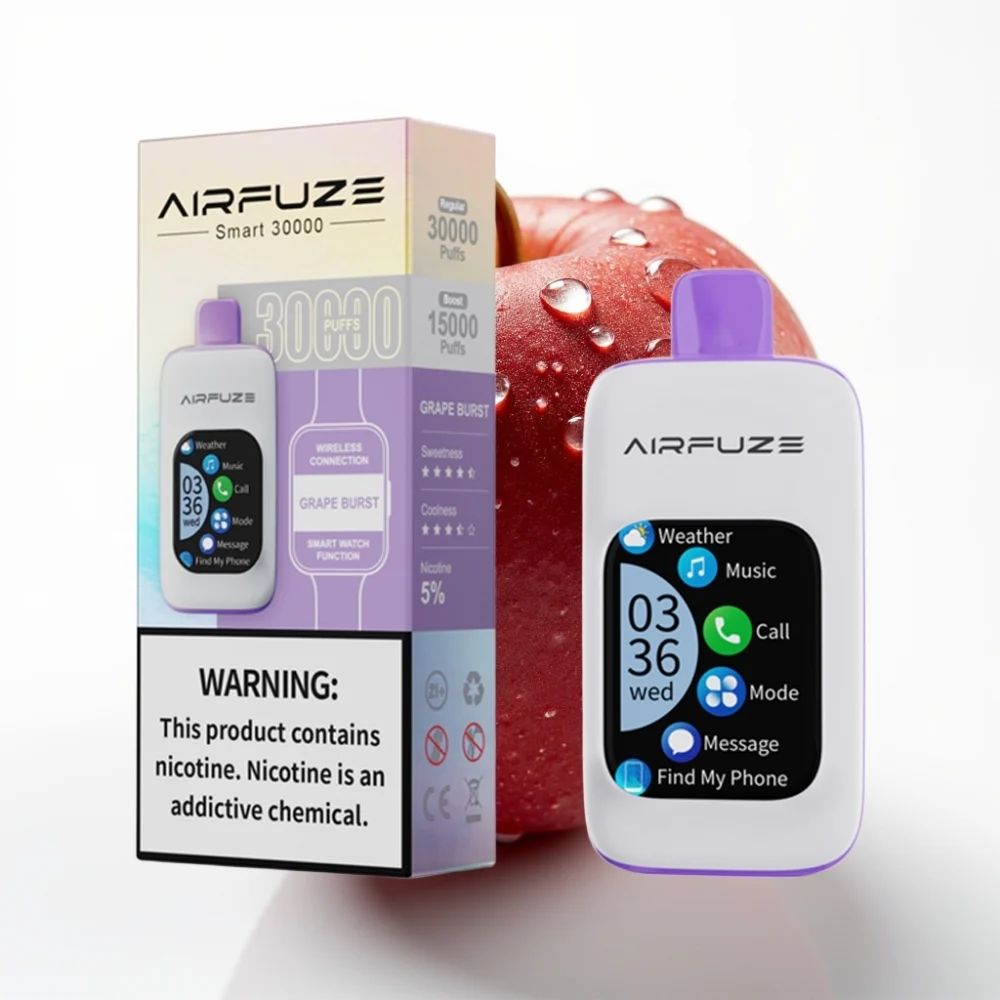 AirFuze Smart 30000 Puffs Disposable Pod 5% Nikotin Druespreng Smak TFT-skjerm Type-C - Online Store - Image 2