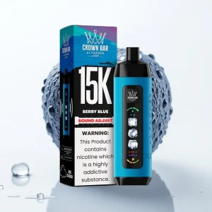 Al Fakher 15k Ice Adjust Clouds 15000 puff Blåbær LED Skjerm Mesh Coil - Online Store