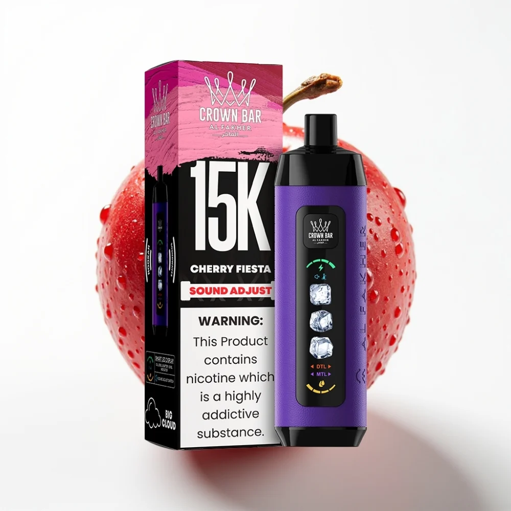 Al Fakher 15k Ice Adjust Clouds Disposable 15000 puff 22ml Kirsebær Fiesta - Online Store