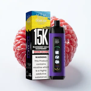 Al Fakher 15k Ice Juster Skyer Disposable Blåbær Sur Bringebær - Online Store
