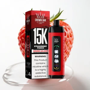 Al Fakher 15k Ice Juster Skyer Engangsdevice Jordbær Punch 15000 puffs 22ml 5mg - Online Store