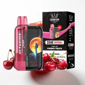 Al Fakher Crown Bar Ultra 25K Disposable Vape Kirsebær Fiesta - Online Store