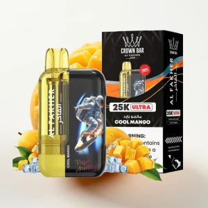 Al Fakher Crown Bar Ultra 25K Kjølig Mango 22ml 50mg - Online Store