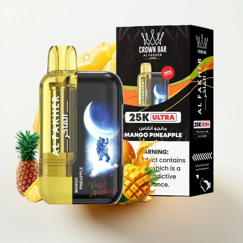 Al Fakher Crown Bar Ultra 25K LED Type-C Mango Ananas - Online Store