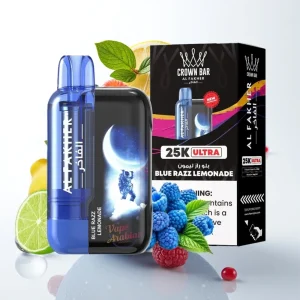 Al Fakher Crown Bar Ultra 25K Pinebar Disposable Vape Blå Sitronade - Online Store