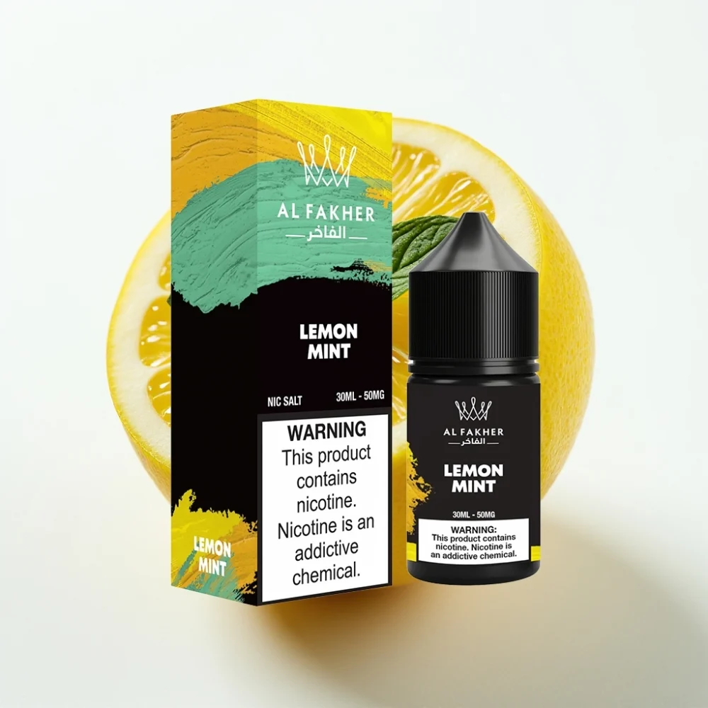 AL Fakher Nicotine Salt E-Liquid Sitron Mynte 30ml 50MG Pod Vape - Online Store