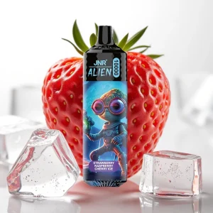 JNR Alien 10000 Puffs 850mAh 20ml Jordbær Bringebær Kirsebær Is - Online Store