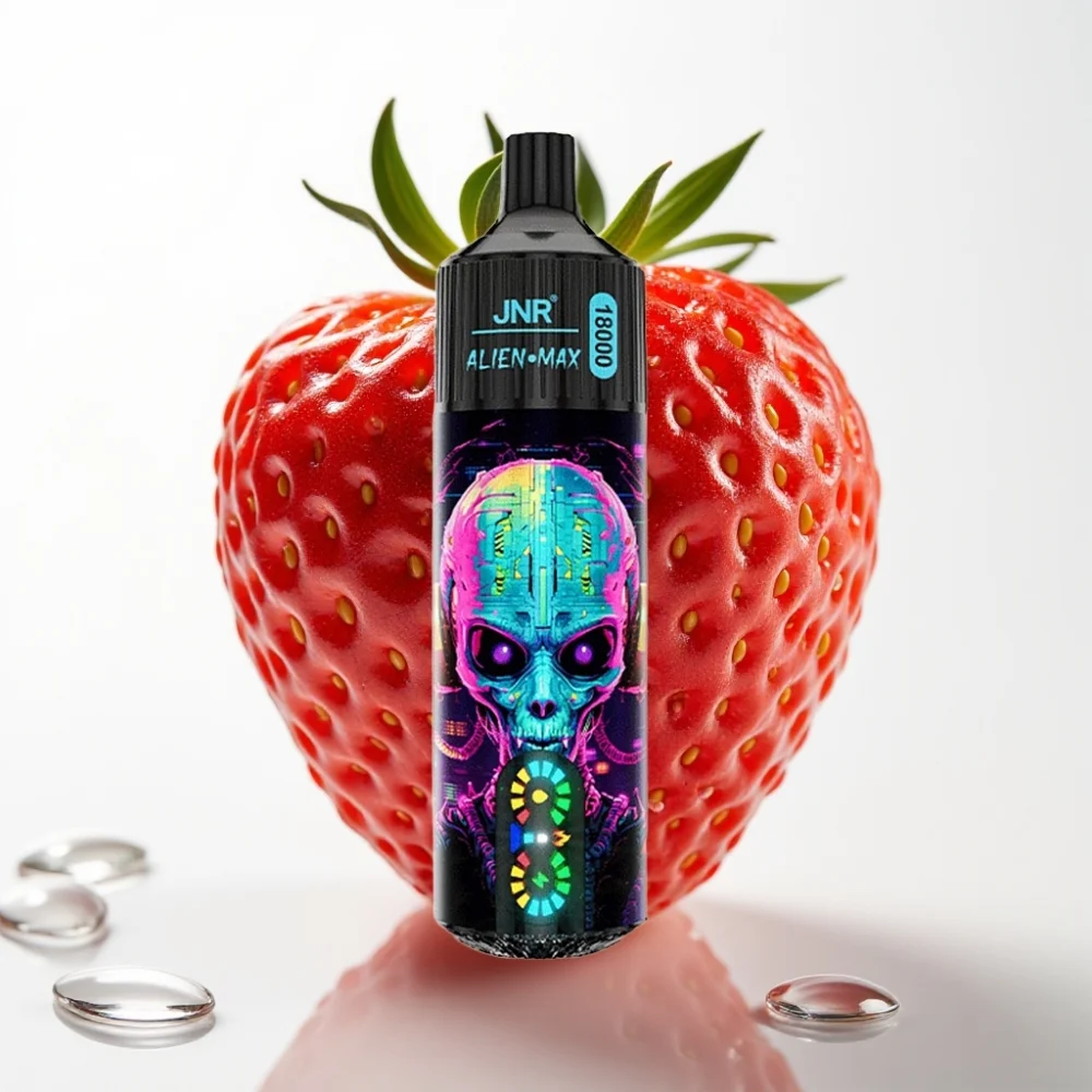 JNR Alien Max 18000 Puffs Dual Mesh Jordbær Hubba Bubba - Online Store