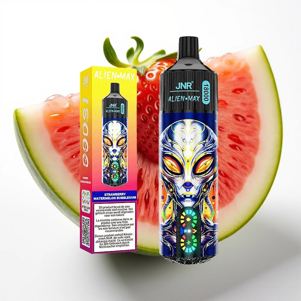 JNR Alien Max 18000 Puffs Dual Mesh Jordbær Vannmelon Tyggis - Online Store - Image 2