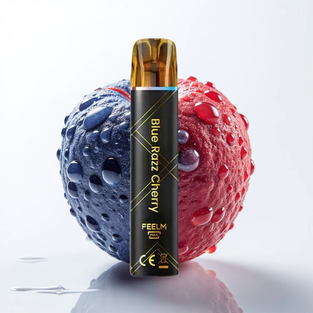 JNR Black&Golden 800 Puffs Blå Bringebær Kirsebær TPD - Online Store