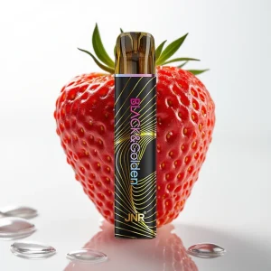 JNR Black&Golden 800 Puffs Jordbær Is Disposable Vape 550mAh 2ml TPD - Online Store