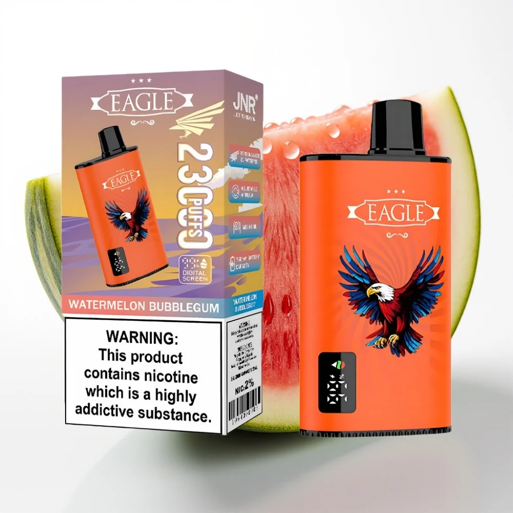 JNR EAGLE Smart 23000 Puffs Digital Skjerm 1.0ohm Mesh Vannmelon Bubblegum - Online Store - Image 2