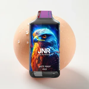 JNR Falcon 16000 Puffs Hvit Fersken Bringebær 850mAh Type C - Online Store