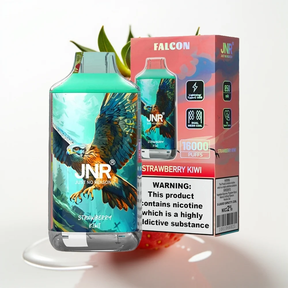 JNR Falcon 16000 Puffs Jordbær Kiwi 22ml Type C LED - Online Store - Image 2