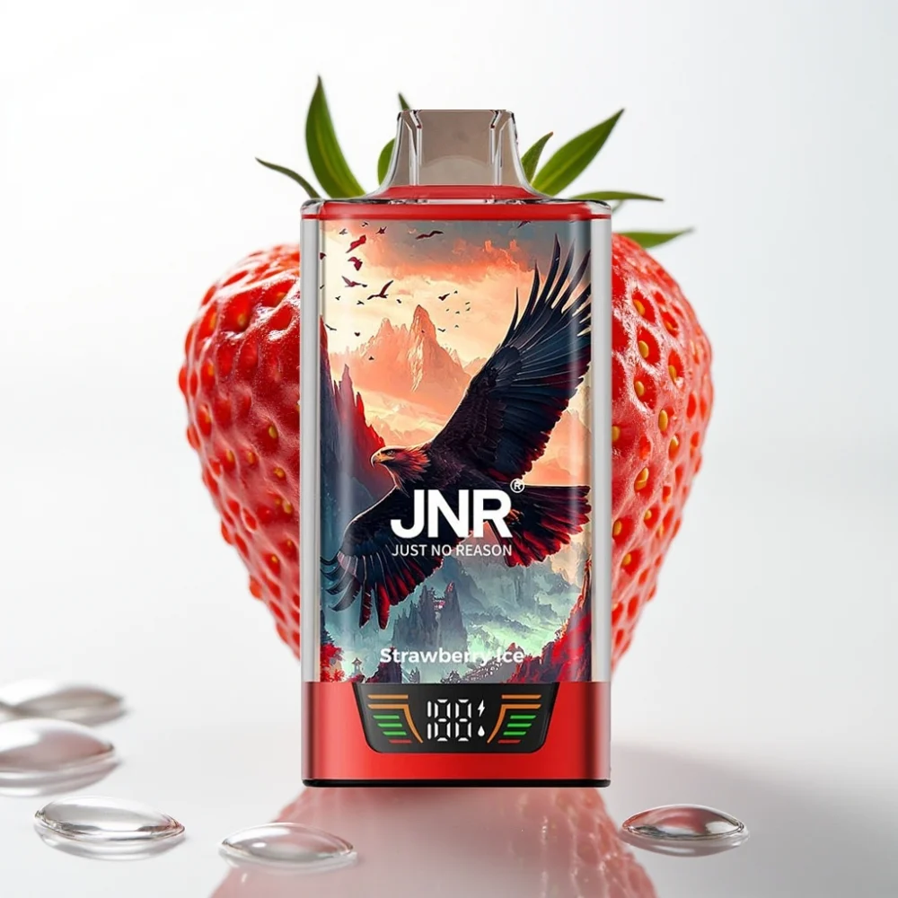 JNR Falcon Pro 28000 Disposable 30ml Jordbær Is - Online Store