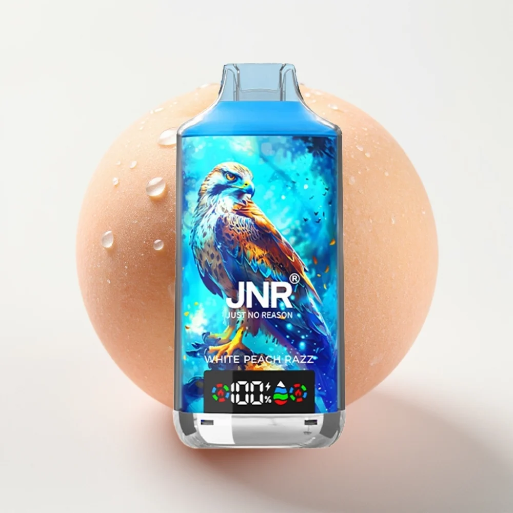 JNR Falcon X 18000 Puffs Hvit Fersken Bringebær 24ml Dual Mesh - Online Store