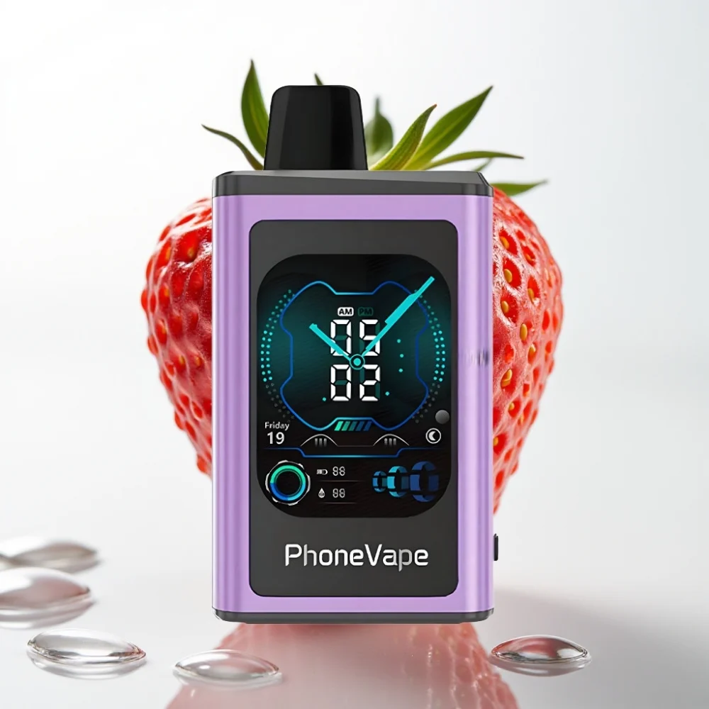 JNR PhoneVape 30000 puffs Oppladbar Turbo Jordbæris - Online Store