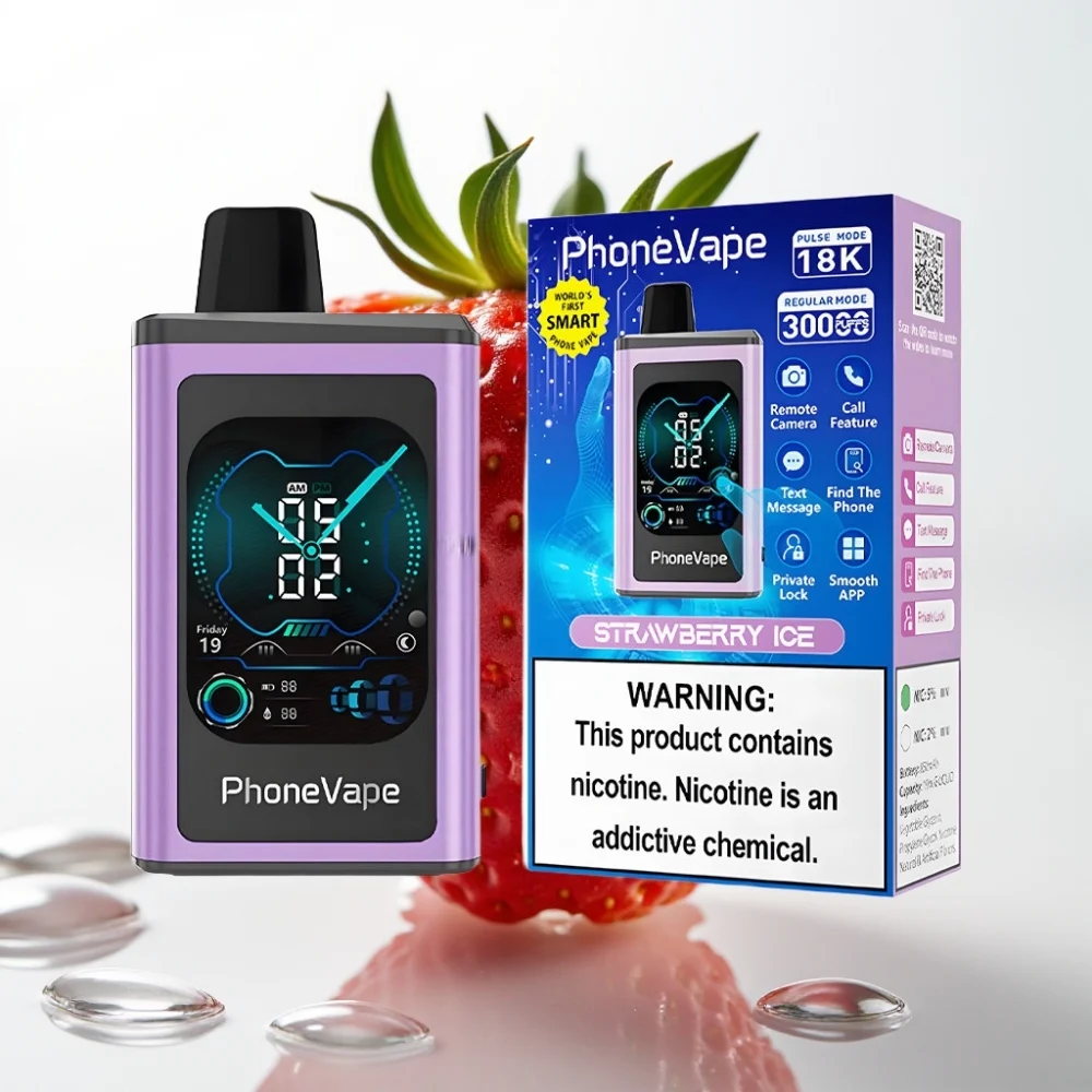 JNR PhoneVape 30000 puffs Oppladbar Turbo Jordbæris - Online Store - Image 2