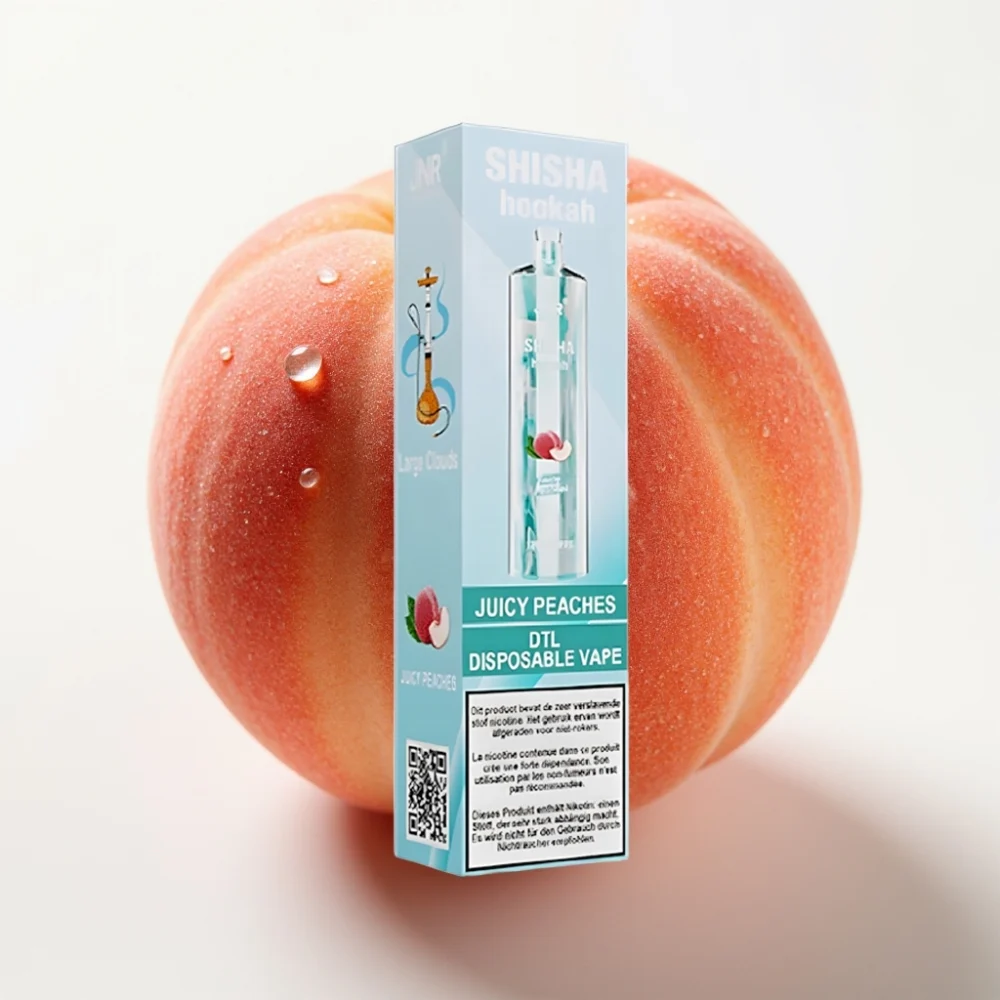 JNR Shisha Hookah 12000 Puffs 24ml Juicy Peaches (Saftige Fersken) Type-C - Online Store - Image 2