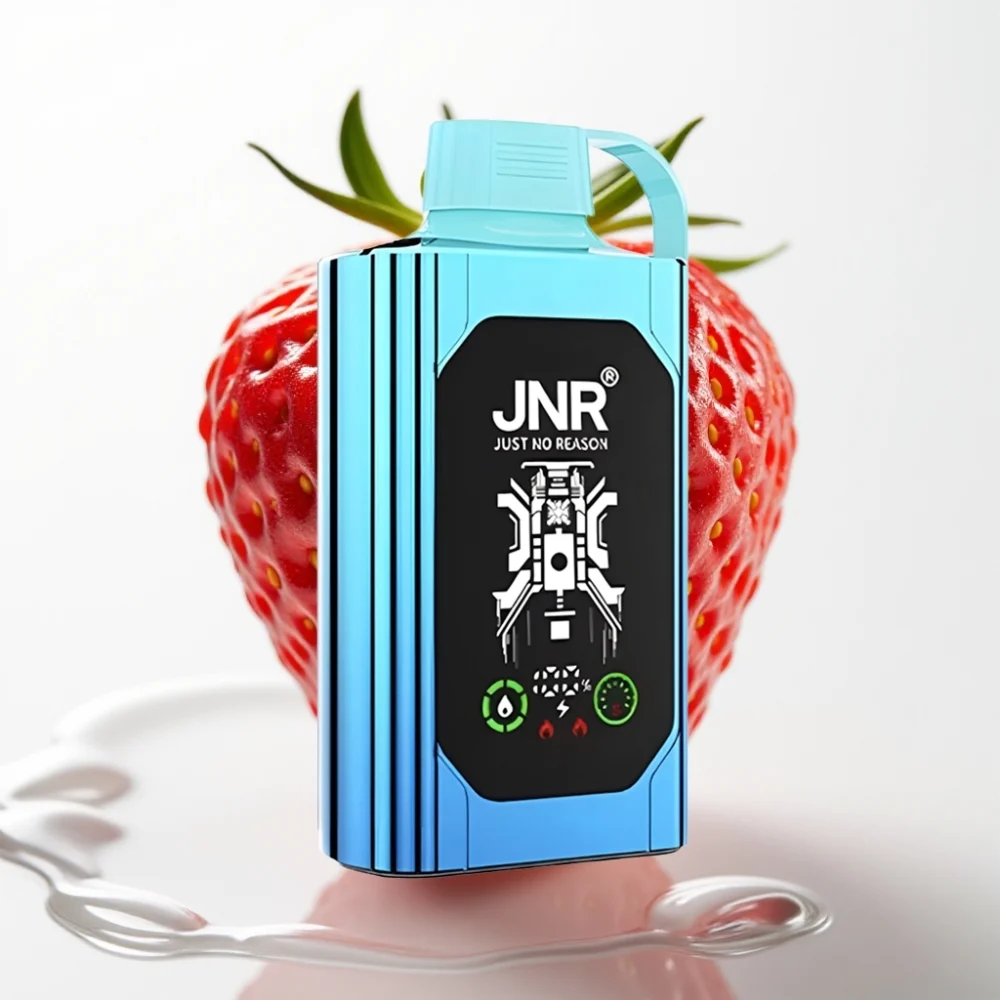 JNR Shisha Hookah Box 20500 Puffs HD Display Jordbær Bringebær Candy Type-C - Online Store