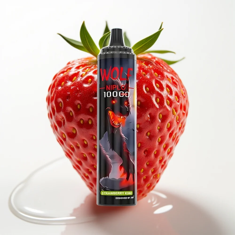 JNR Wolf Niplo 10000 Puffs Jordbær Kiwi Mesh 1.0 Ohm Type-C - Online Store