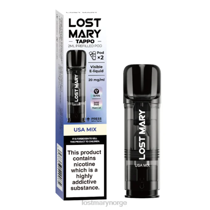 LOST MARY Norge - lost mary tappo ferdigfylte belg - 20mg - 2pk usa blanding RB2V184 - Online Store