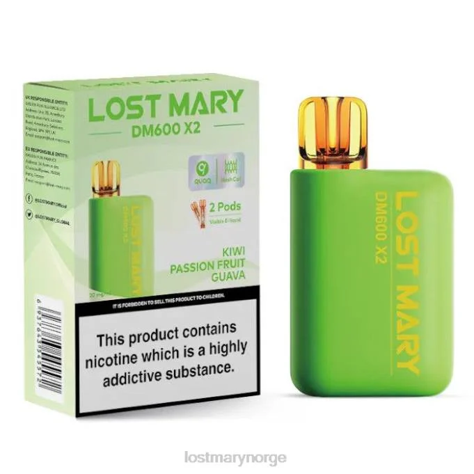 LOST MARY Vape Flavors - lost mary dm600 x2 engangsvape kiwi pasjonsfrukt guava RB2V193 - Online Store