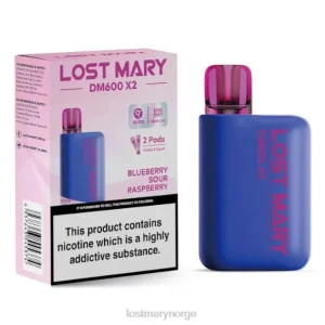 LOST MARY Vape Nikotin - lost mary dm600 x2 engangsvape blåbærsur bringebær RB2V202 - Online Store