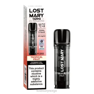 LOST MARY Vape Nikotin - lost mary tappo ferdigfylte belg - 20mg - 2pk tropisk frukt RB2V182 - Online Store