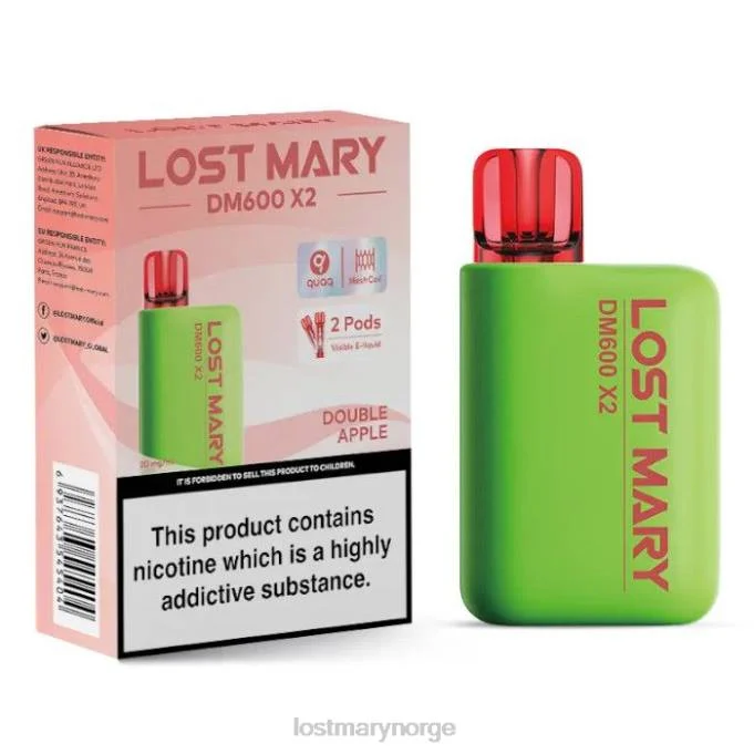 LOST MARY Vape Norge - lost mary dm600 x2 engangsvape dobbelt eple RB2V191 - Online Store