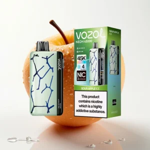 Vozol Neon 45K 45000 Puffs Disposable Vape Sur Eple Is med Justerbar Is og Luftstrøm - Online Store